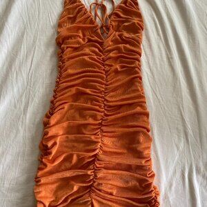 White Fox Boutique orange mini dress Size: M